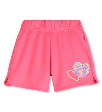 Billieblush para niña. U21893 Shorts Heart rosa (8años= 126cm), Casual, Rayon, moda infantil