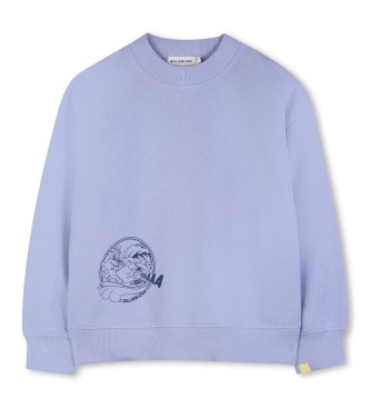 Billieblush för pojkar. U21692 Sweatshirt Have a Break blå (12Y= 150cm), Casual, Bomull, Lång ärm, barnmode