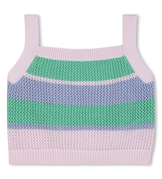 Billieblush para niña. U21752 Top Detalle verde (12años= 150cm), Casual, Algodón, Sin mangas / Tirantes, moda infantil