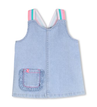 Billieblush para niña. U21790 Vestido Tablas azul (18meses= 81cm), Casual, Algodón, Sin mangas / Tirantes, moda infantil
