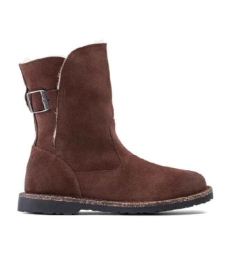 Birkenstockvoor vrouwen. 1023729 Uppsala Laarzen Bruin suède schapenvacht wol (39), Plat, Geen, Casual