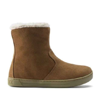 Birkenstockvoor meisjes. 1020206 Bruine suède Lille enkellaarsjes (38), Plat, Geen, Casual, kinderkleding