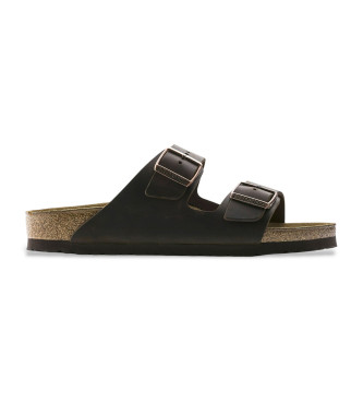 Birkenstock unisex. 52531 Sandalias Arizona Natural Leather Oiled (44), Piel, Marrón, Plano, Ninguno, Casual