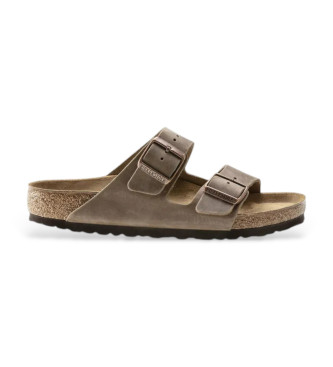 Birkenstock para hombre. 352203 Sandalias Arizona Natural Oiled marrón (43), Plano, Ante, Ninguno, Casual
