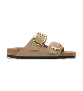 Birkenstock Sandalias de Piel Arizona Big Buckle (Ajuste Estrecho) marrón claro