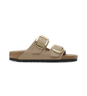 Birkenstock Para Mujer. 1030395 Sandalias De Piel Arizona Big Buckle Beige (40), Plano, Ninguno, Casual-image