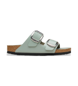 Birkenstock para mujer. 1031882 Sandalias de Piel Arizona Big Buckle verde (38), Plano, Ninguno, Casual