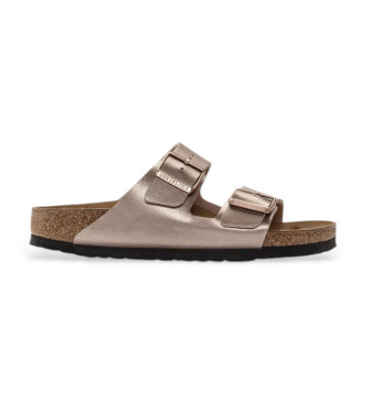 Birkenstock para mujer. 1023960 Sandalias de Piel Arizona Birko Flor bronce (40), Plano, Ninguno, Casual