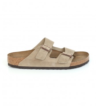 Birkenstock para hombre. 352201 Sandalias de piel Normal Arizona Leoi marróni (46), Plano, Ninguno, Casual