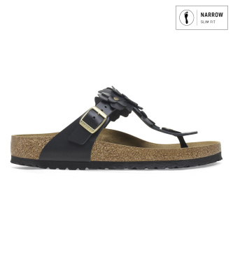 Para mujer. 1026719 Sandalias de Piel Gizeh Flowers (Ajuste Estrecho) (37), Plano, Ninguno, Casual