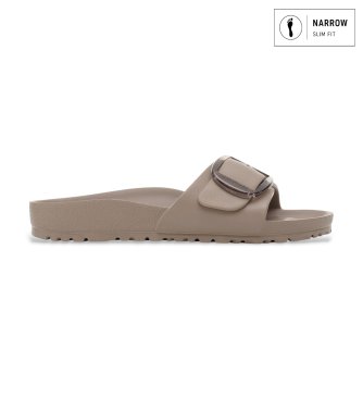 Unisex. 1030479 Sandalias Madrid Big Buckle EVA (Ajuste Estrecho) (36), Plástico, Plano, Hebilla, Casual