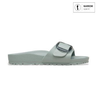 Unisex. 1031422 Sandalias Madrid Big Buckle EVA (Ajuste Estrecho) (36), Plástico, Plano, Hebilla, Casual, Verde