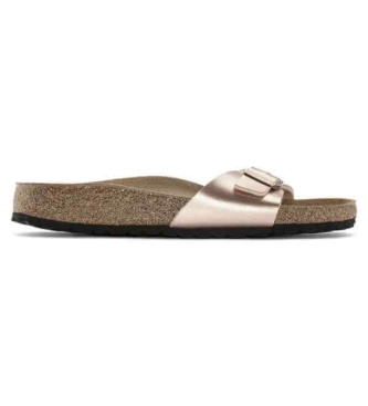 Birkenstock para mujer. 1023927 Sandalias Madrid Birko-Flor bronce (37), Plano, Ninguno, Casual