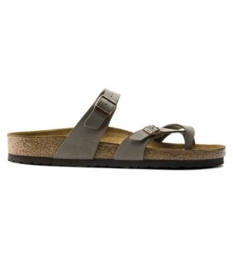 Birkenstock para mujer. 71071 Sandalias Mayari Birkibuc Ston (46), Plano, Ninguno, Casual, Taupe