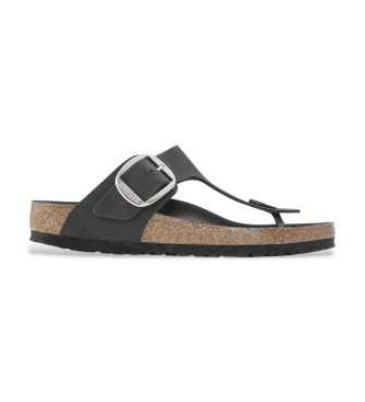 Birkenstock SandaliasGizeh Big Buckle Cuero engrasado (Ajuste Estrecho) negro