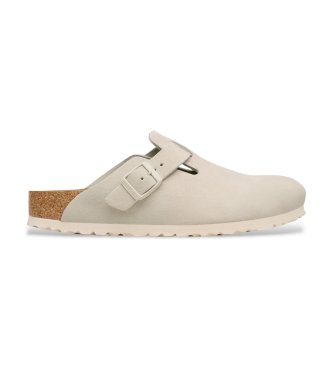 Birkenstock Zuecos Boston (Ajuste Estrecho) blanco roto