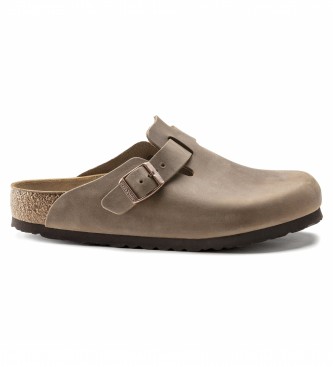 Birkenstockunisex. 960813 Boston Leo bruine klompen (45), Plat, Geen, Casual