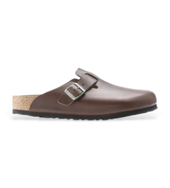 Birkenstock para hombre. 1023449 Zuecos d epiel Boston Grip Natural Roast (43), Marrón, Plano, Hebilla, Casual
