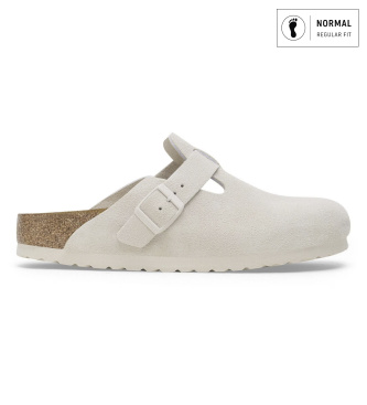 Para hombre. 1024731 Zuecos de Piel Boston (Ajuste Regular) (46), Plano, Ante, Ninguno, Casual