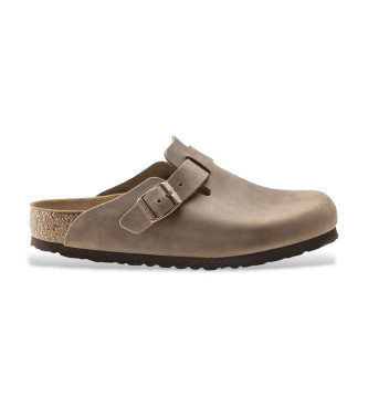 Birkenstock para hombre. 960811 Zuecos de Piel Boston marrón (45), Plano, Ninguno, Casual