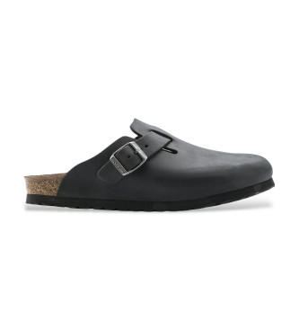 Birkenstock unisex. 59461 Zuecos de Piel Boston negro (42), Plano, Ninguno, Casual