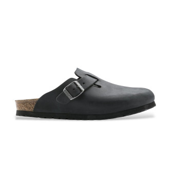 Birkenstock unisex. 59463 Zuecos de Piel Boston negro (41), Plano, Ninguno, Casual