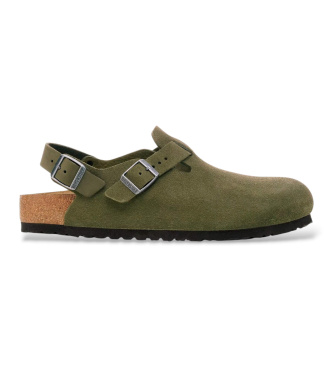 Birkenstock Zuecos de Piel Tokio (Ajuste Regular) verde