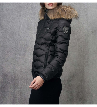 Blauer para mujer. 24WBLDC03048 Abrigo plumífero con borde de piel Aldie negro (XL), Casual, Nylon, Blauer outlet 2024.