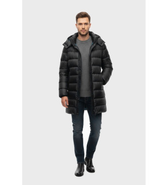 Blauer para hombre. 25WBLUK03147 Abrigo plumífero negro (S), Casual, Poliamida