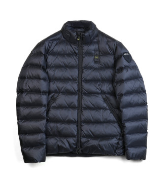 Blauer para hombre. 24WBLUC03024 Abrigo Austin marino (L), Casual, Poliéster Reciclado, Sostenible, Blauer outlet 2024.