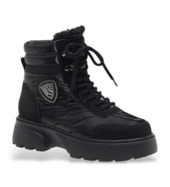 Blauer para mujer. F5BLANCA03 Botines de piel Blanca 03 negro (36), Plano, Cordones, Casual