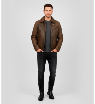 Blauer Para Hombre. 25WBLUL02313 Cazadora De Piel Selwyn MarróN (S), Casual-image
