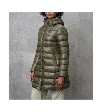 Blauer para mujer. 24WBLDK02042 Chaqueta larga micro rip Adelaide verde (M), Casual, Nylon, Blauer outlet 2024.