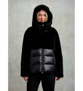 Blauer para mujer. 25WBLDC02178 Chaquetón Nylon con piel Eco Fanevil negro (S), Casual, Poliamida