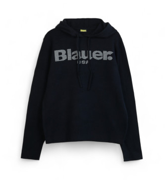 Blauer para hombre. 24WBLUM09308 Jersey logotipo marino (XL), Casual, Algodón, Blauer outlet 2024.