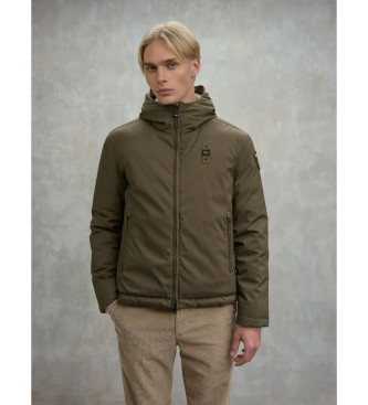 Blauer para hombre. 25WBLUC06082 Plumífero reversible Ballard verde (L), Beige, Casual, Poliéster