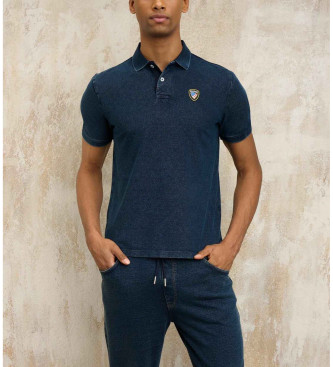 Blauer para hombre. 25SBLUT02315 Polo logotipo azul (M), Casual, Algodón, Manga corta