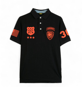 Blauer para hombre. 24SBLUT02172 Polo manga corta negro (S), Casual, Algodón