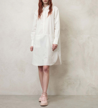 Vestido dos Bolsillos blanco (XS), Casual, Algodón, Manga larga, Blauer outlet 2024.