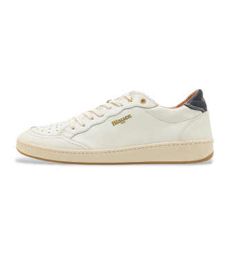 Blauer para homem. S5MURRAY01 Ténis de couro Murray01 off-white (44), Branco, Plano, Cordão, Casual