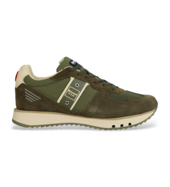 Blauer para hombre. S5TOKYO01 Zapatillas de Piel Tokyo01 verde (45), Plano, Cordones, Casual