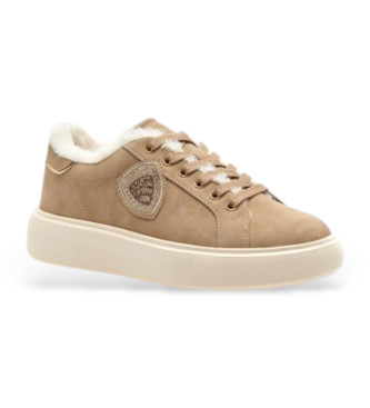 Blauervoor vrouwen. F5VENUS05 Bruine Venus leren sportschoenen (40), Leer, 1 tot 3 cm, Veters, Casual