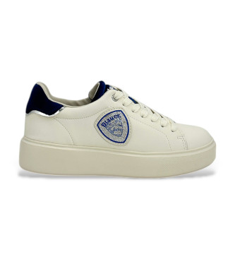 Blauer para mujer. F4VENUS01 Zapatillas de Piel Venus01 blanco (38), Plano, Cordones, Casual