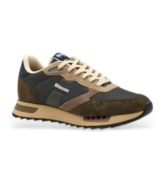 Blauer para hombre. F5RYDER01 Zapatillas de piel Ryder verde (45), Plano, Cordones, Casual