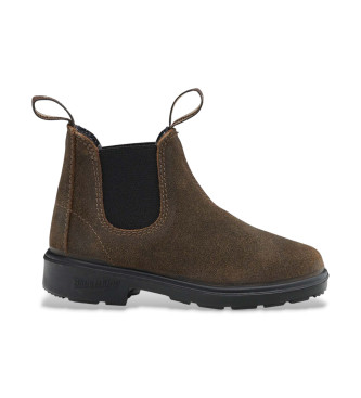 Blundstoneunisex voor kinderen. 2497 Bruine Chelsea Leren Enkellaars 2497 (24), Leer, Plat, Geen, Casual, kinderkleding