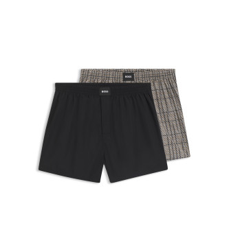 BOSS para hombre. 50515464 Set 3 Shorts Pijama Peach negro (S), Homewear, Algodón