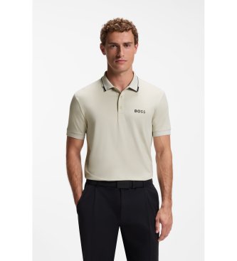 BOSS para hombre. 50506203 Polo Paul beige (L), Casual, Algodón, Manga corta