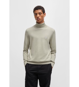 BOSSvoor Mannen. 50527573 Akiro Beige Trui (Xxl), Casual, Katoen