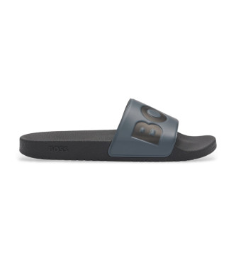 BOSS para hombre. 50536835 Chanclas Aryeh gris (43), Negro, Plano, Ninguno, Beachwear