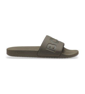 BOSS para hombre. 50536835 Chanclas Aryeh verde (41), Plano, Ninguno, Beachwear
